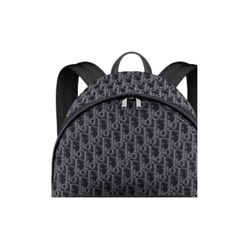 DIOR Leather Backpack Men's Blue-4