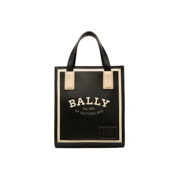 BALLY Crystalia Calfskin Tote Bag Shopping Bag Handbag Mini Women's Black