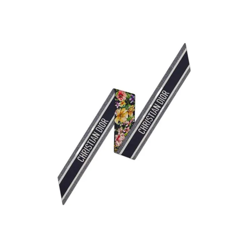 DIOR Silk Scarves Women's Black-1