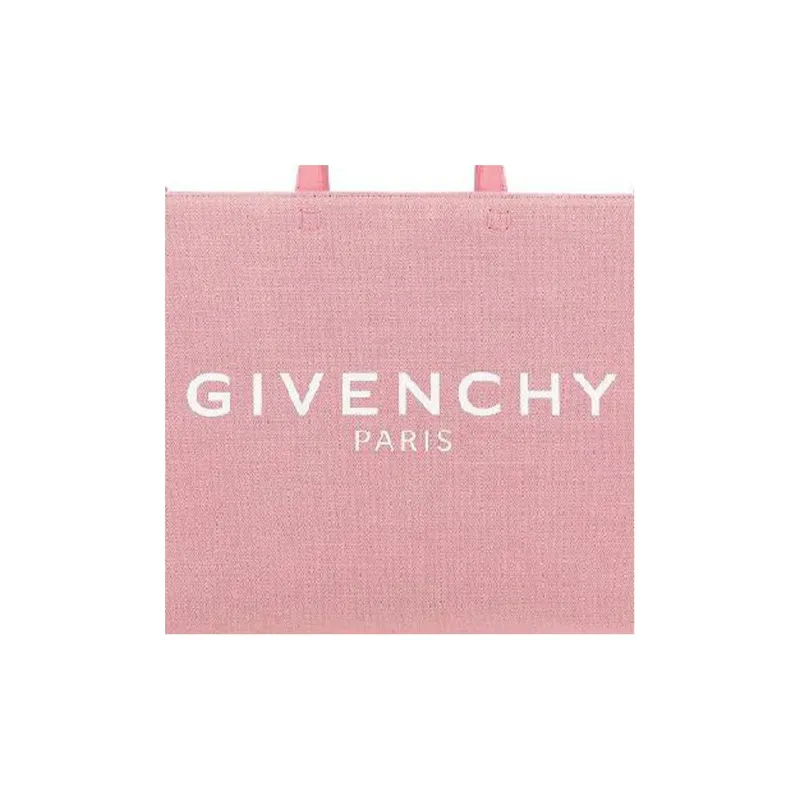 GIVENCHY Canvas Tote Bag Shopping Bag One Shoulder Crossbody Canvas Bag Handbag Medium Size Women's Pink-2