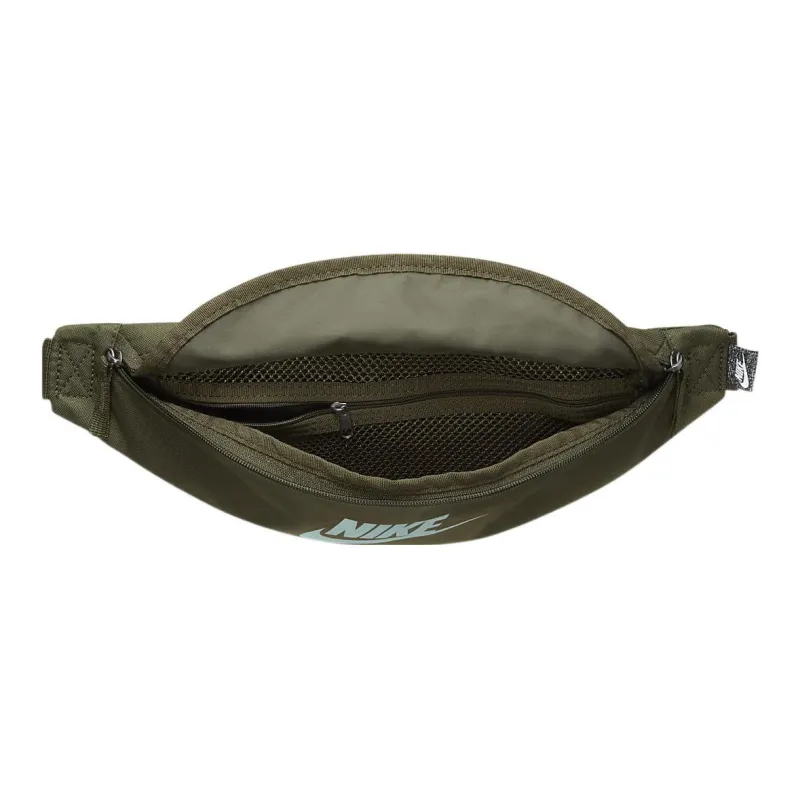 Nike Heritage Nylon One Shoulder Crossbody Bag, Sling Bag, Fanny Pack Regular Unisex Army Green-3
