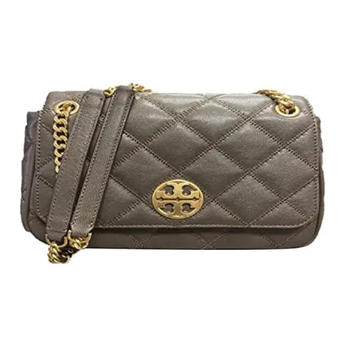TORY BURCH TB Willa Glazed Surface Leather Crossbody Bags Shoulder Bags Women's Gray