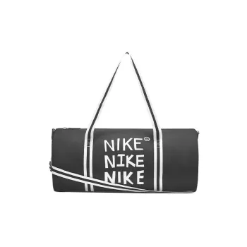 Nike Heritage Polyester Portable One Shoulder Crossbody Gym Bags Large Size Men's Black