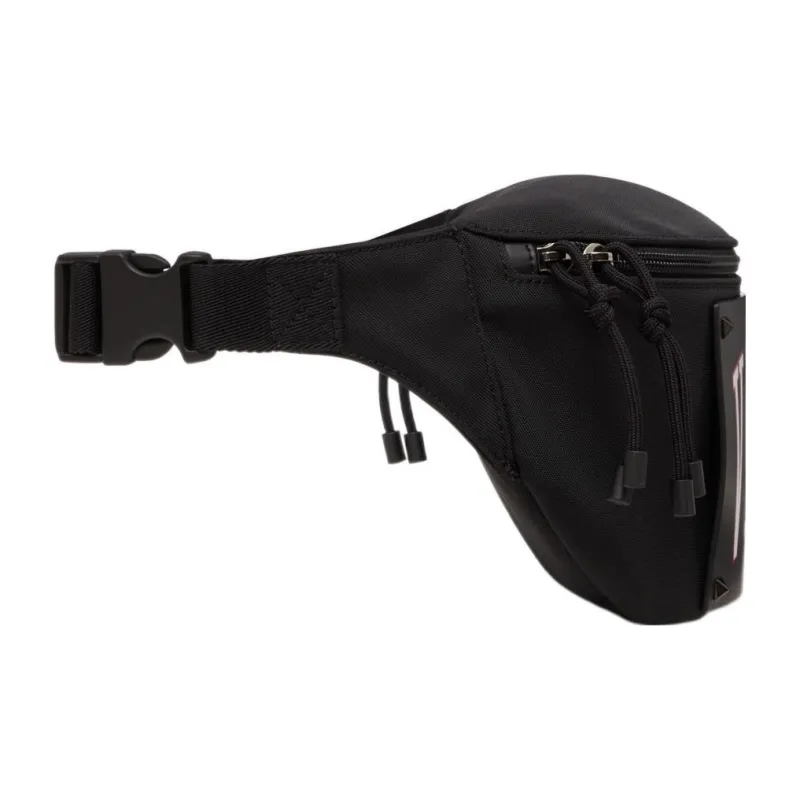 Valentino GARAVANI Nylon With Cow Leather Fanny Pack Men's Black-4
