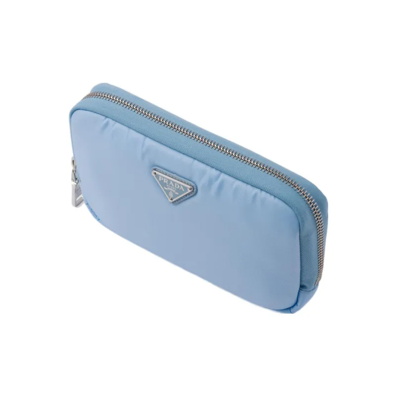 PRADA Recycled Nylon Wallet Tubas Women's Light Blue-2
