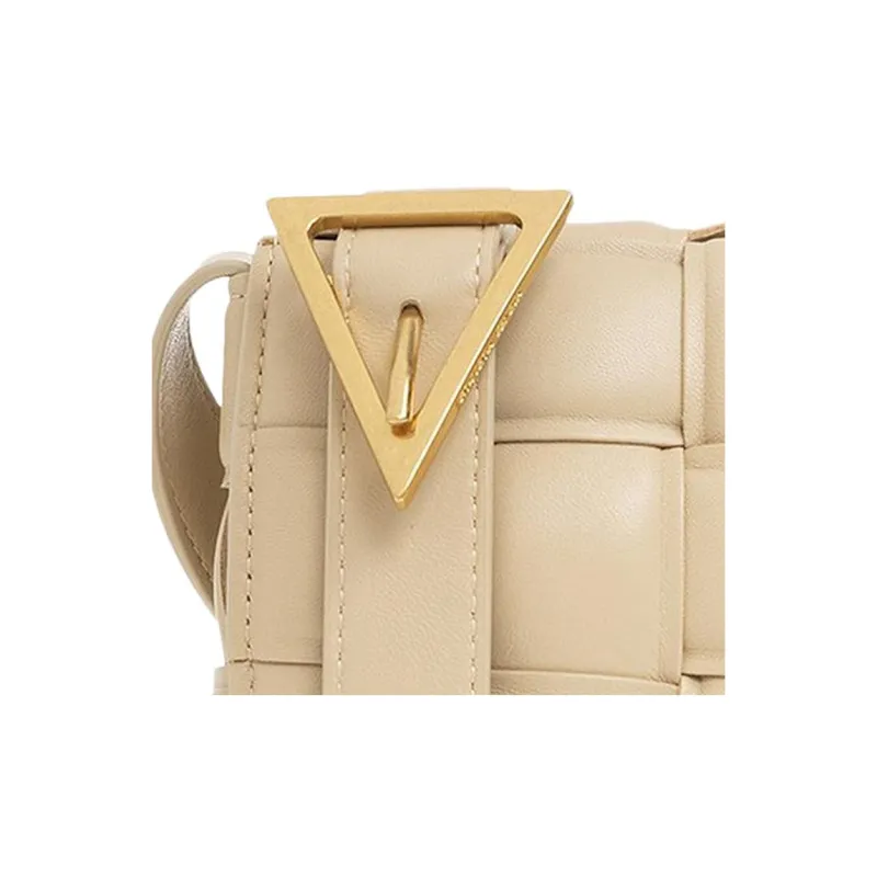 Bottega Veneta Cassette Shoulder Bag Mini Padded Intrecciato Beige-2