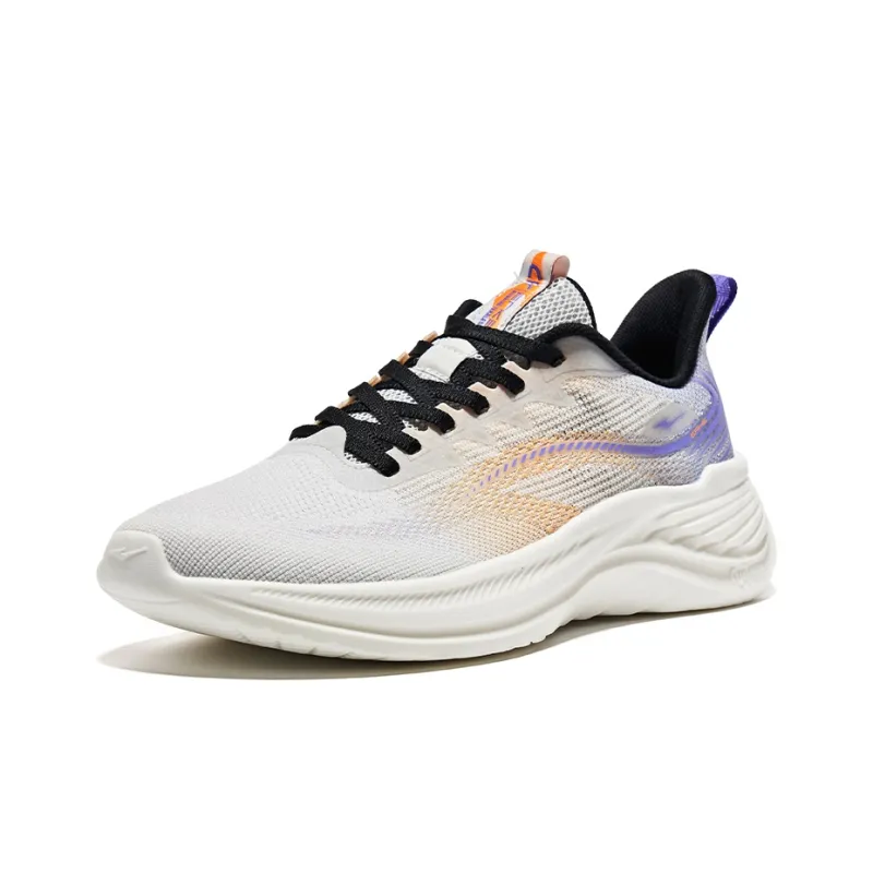 Erke Lightning 2.0 Slip Resistant Breathable Low Top Running Shoes Men's Gray Orange-2