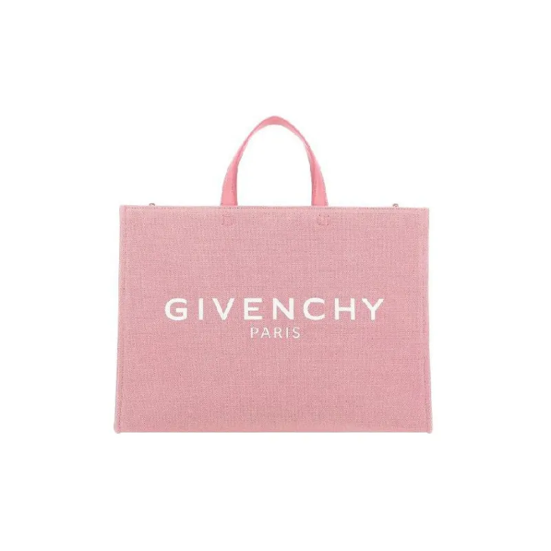 GIVENCHY Canvas Tote Bag Shopping Bag One Shoulder Crossbody Canvas Bag Handbag Medium Size Women's Pink-0