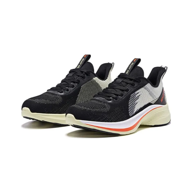 QIAODAN Light Speed 1.0 Cushioning, Slip Resistant, And Abrasion Resistant Low Top Running Shoes Men's Black-2