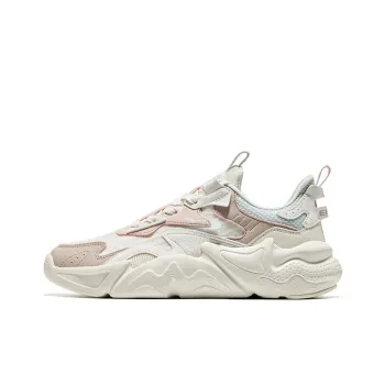 Erke Song 2.0 Sports Casual Shoes Women's Microcrystalline White Pink Brush Gray