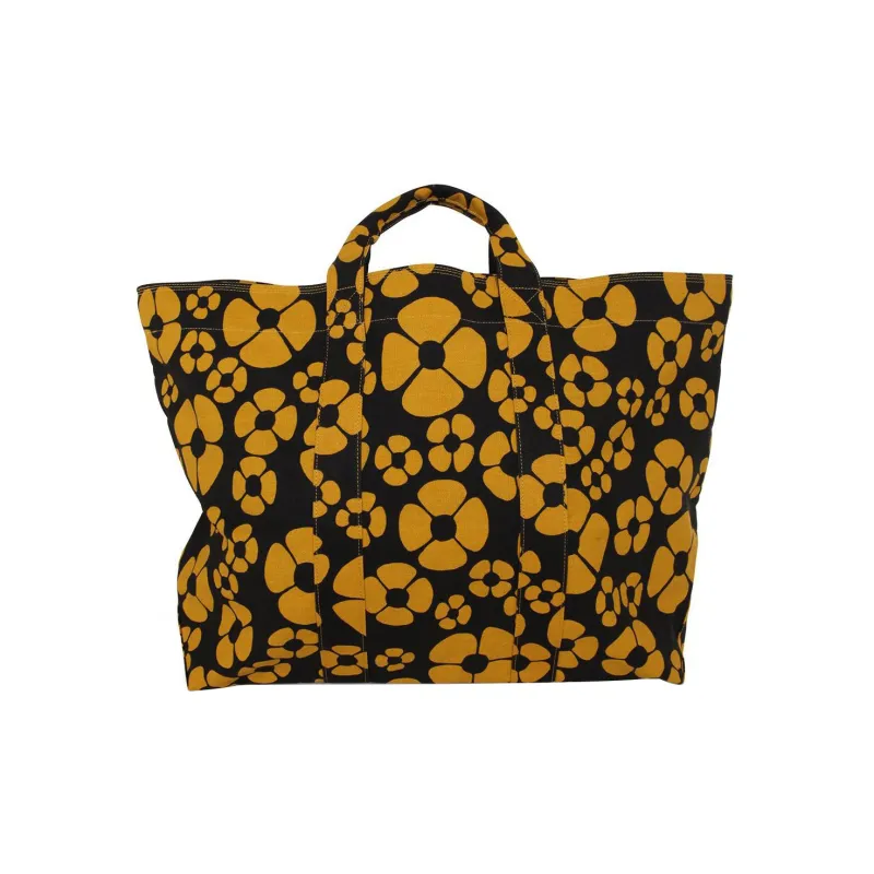 MARNI Carhartt Collaboration Cotton Tote Bag, Shopping Bag, Handbag Men's Orange & Black-2