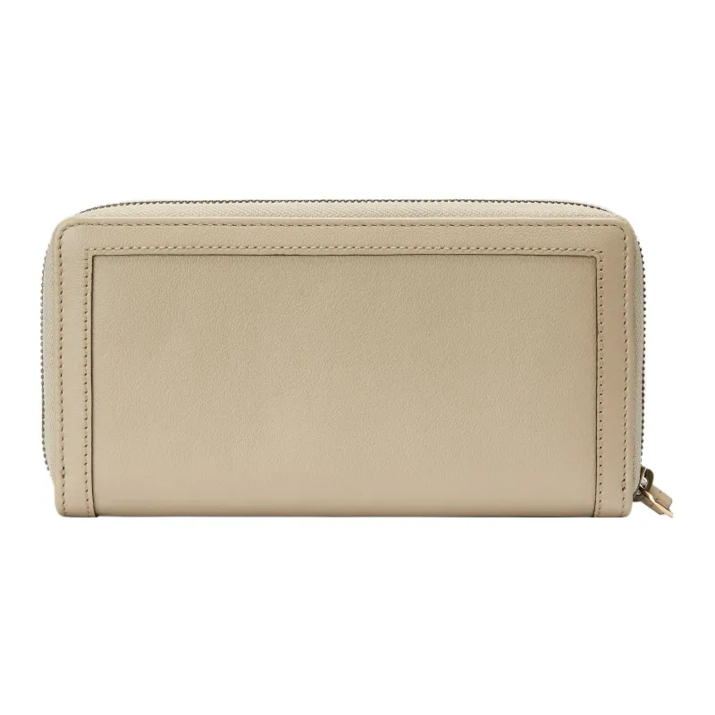 GUCCI Diana Leather Wallet Women's Beige-2
