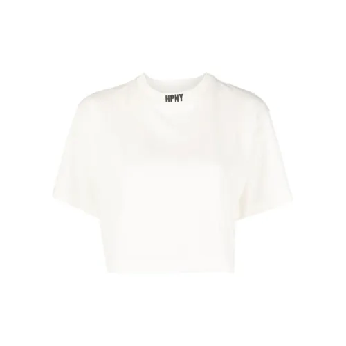 HERON PRESTON Embroidered-logo Cropped T-shirt