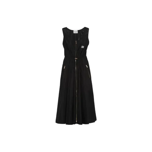 MIU MIU Sleeveless Dresses Women's Black