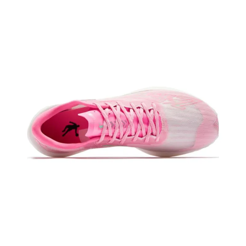 QIAODAN Feiying PB2.0 Cushioning Anti Slip And Wear Resistant Low Top Running Shoes Men's Cherry Blossom Pink-4