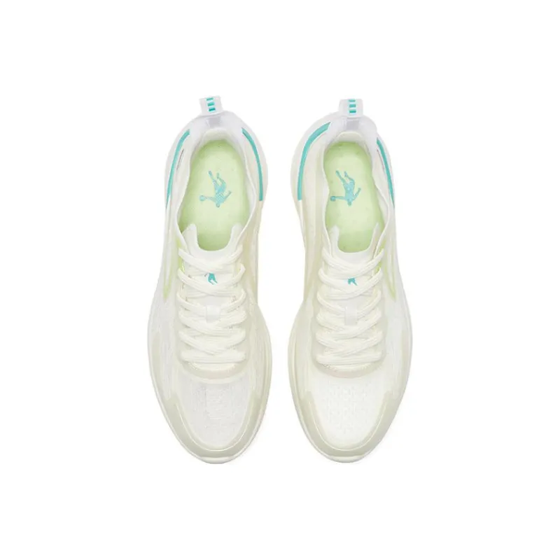 QIAODAN Light Speed 2.0Plus Cushioning Breathable Low Top Running Shoes Men's Ivory-3