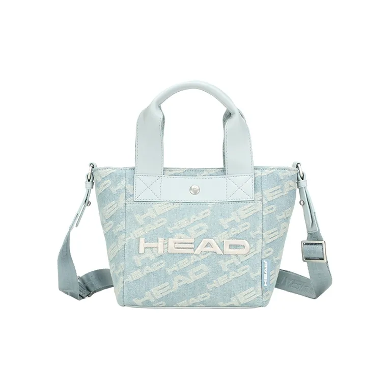 HEAD Tote Bag Shopping Bag Shoulder Bag Crossbody Bag Small Size Unisex Light Blue/Beige-0