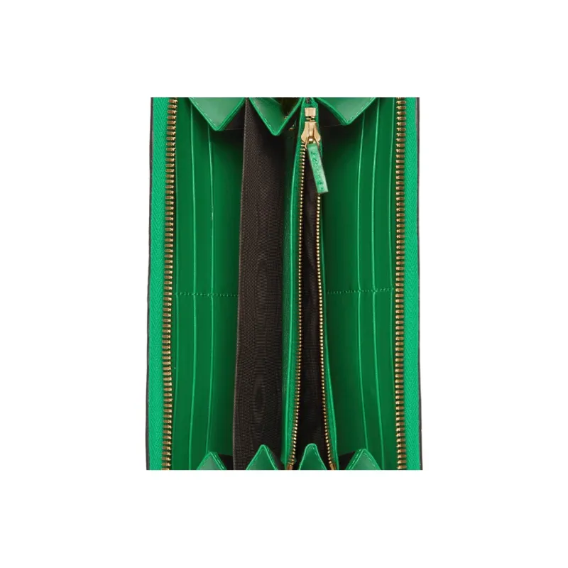 GUCCI GG Matelassé Leather Coin Purse Clutch Wallet Small Size Women's Green-4