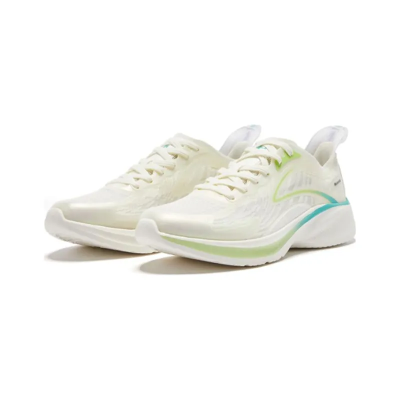 QIAODAN Light Speed 2.0Plus Cushioning Breathable Low Top Running Shoes Men's Ivory-2