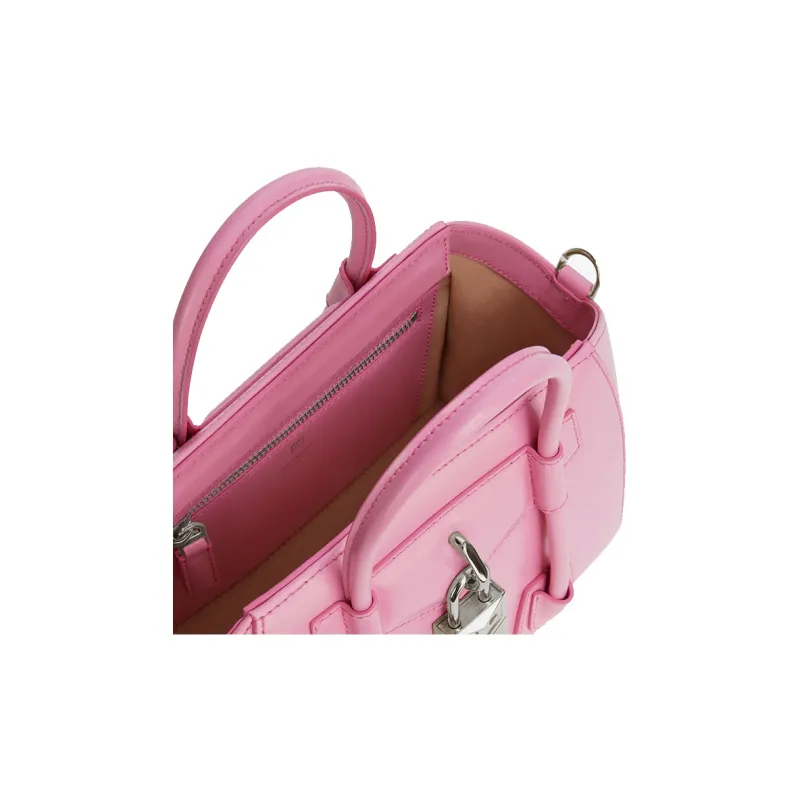GIVENCHY Antigona Lock Calfskin Shoulder Bag, Crossbody Bag, Handbag Mini Women's Bright Pink-3
