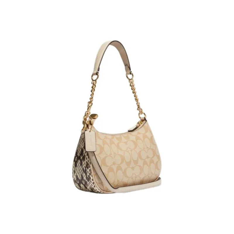 COACH Teri Classic Full Print Shoulder Bag Small Ladies Beige Monogram-1