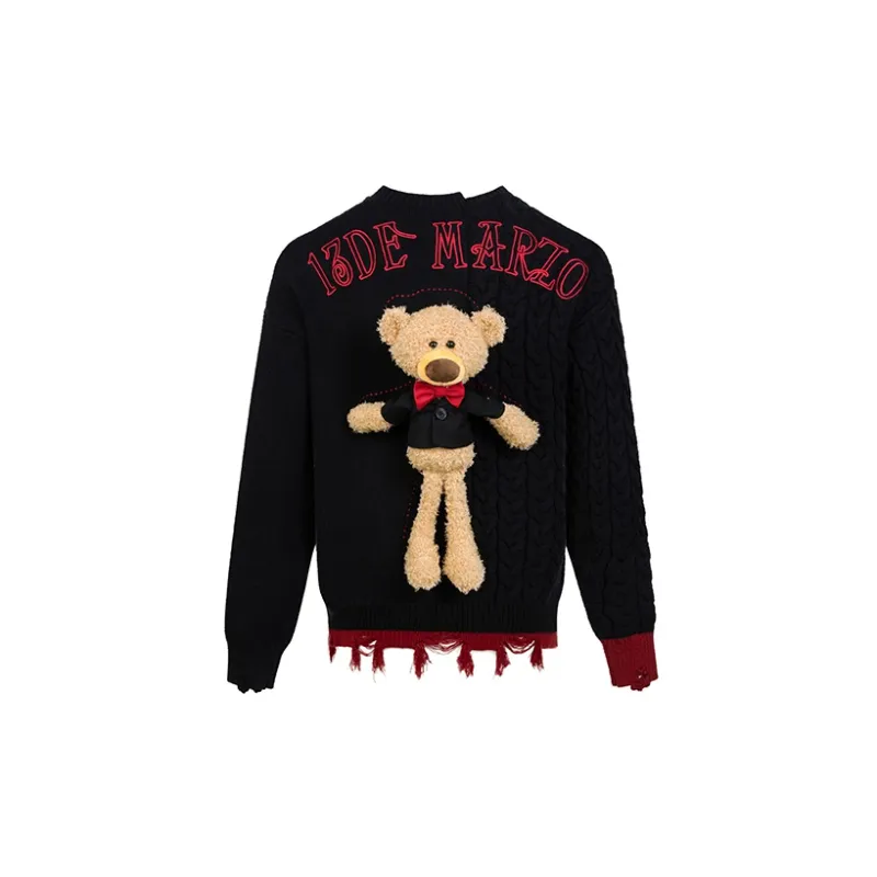 13 DEMARZO Sweater Unisex Includes Gift Box Sets Black-0