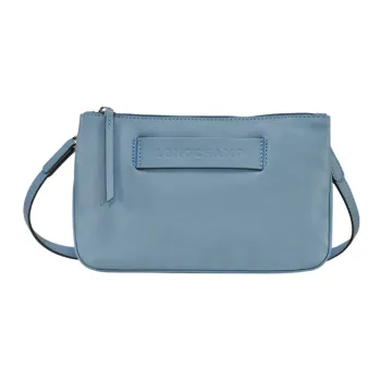 LONGCHAMP 3D Cow Leather Clutches Shoulder Bag Crossbody Bag Regular Women's Dark Gray
