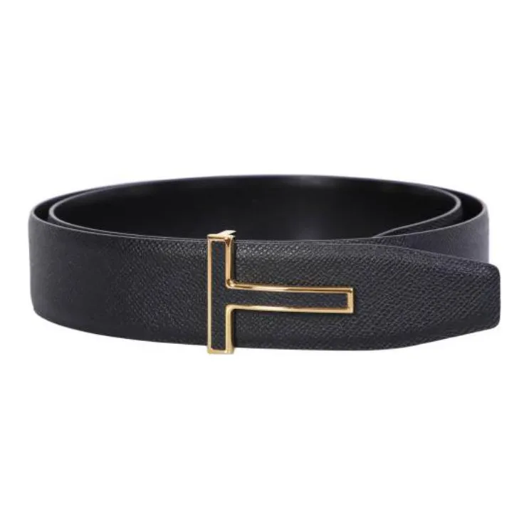 TOM FORD T buckle Leather Belt-0
