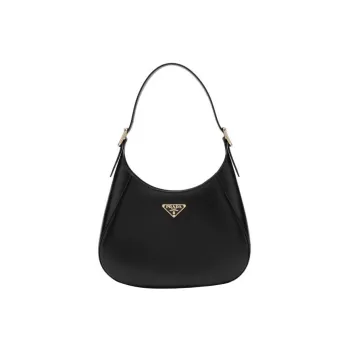 PRADA Leather Handbag Shoulder Bag Women's Black