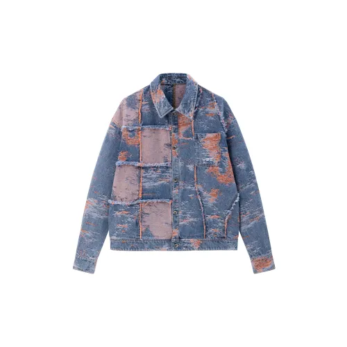 Y9C Denim Jackets Unisex Bright Gray Blue