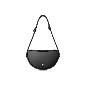 INJOYLIFE Cow Leather Shoulder Bag Pea Pod Bag Crossbody Bag Shoulder Bag Small Size Women's Black