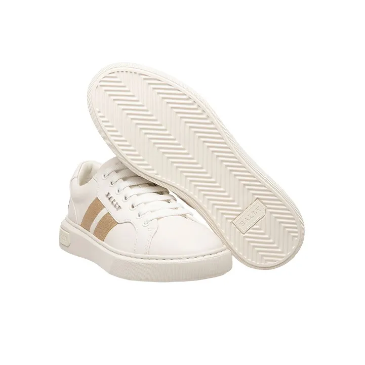 BALLY Low Top Stylish Skateboarding Shoes Women's White-4