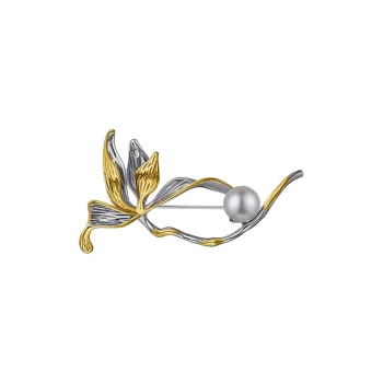 HMZ Brooches Women's Matte Gold