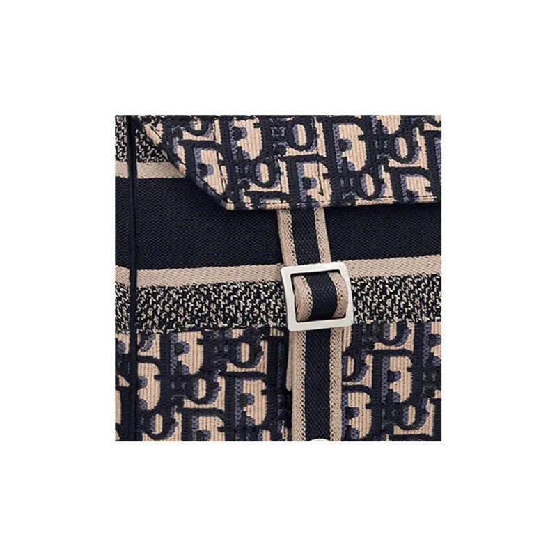 DIOR DiorCamp Canvas Canvas Bag Messenger Bag Shoulder Bag Crossbody Bag Medium Size Unisex Denim Blue-5