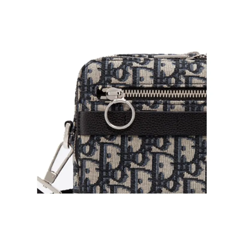 DIOR Oblique Jacquard With Cow Leather Crossbody Bag, Shoulder Bag Men's-5