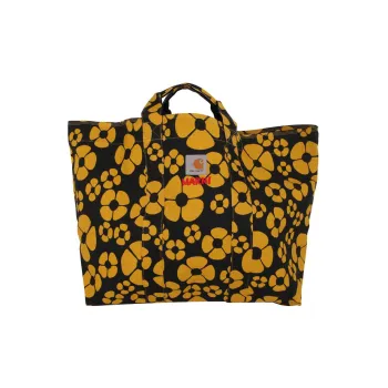MARNI Carhartt Collaboration Cotton Tote Bag Shopping Bag Handbag Men's Orange & Black