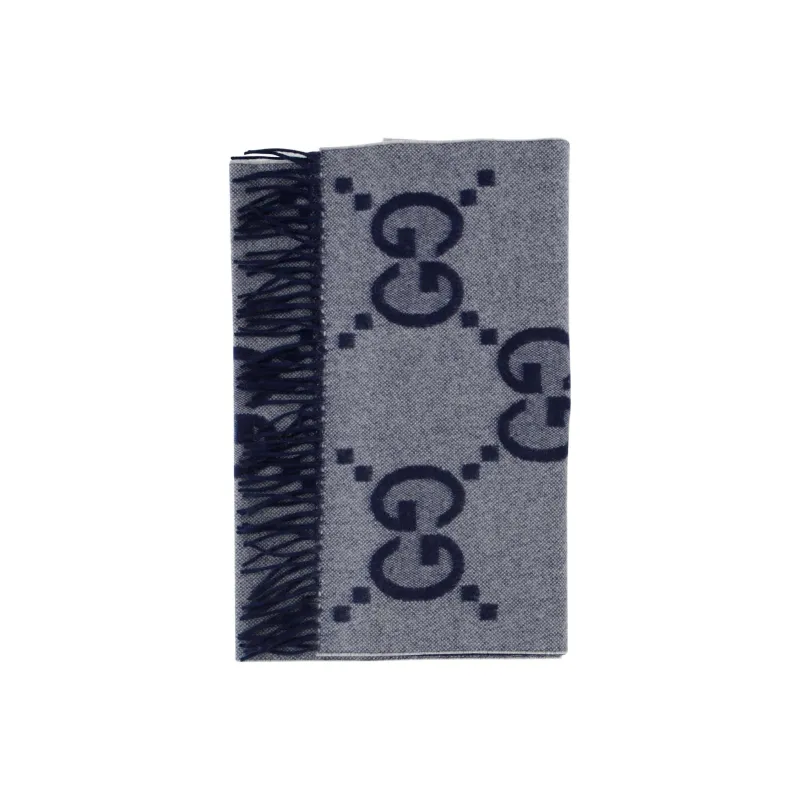 GUCCI Gg Jacquard Fringed Scarf-0