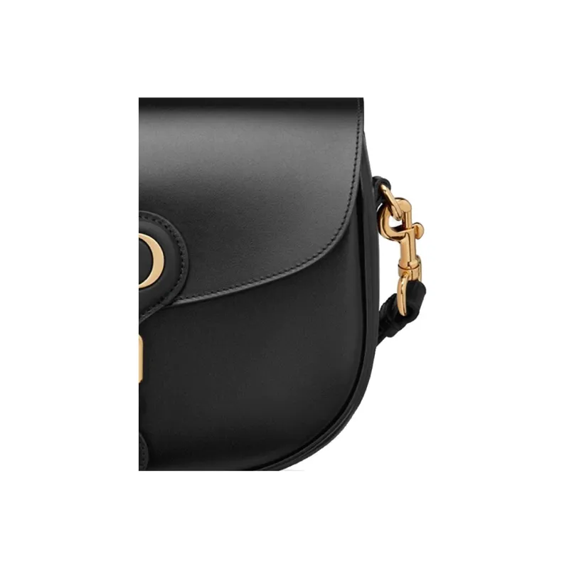DIOR Bobby Smooth Cow Leather Shoulder Bag, Crossbody Bag Medium Size Women's Black-5