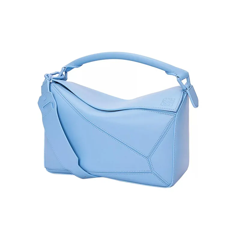 LOEWE Puzzle Bag In Satin Calfskin Olympic Blue-0
