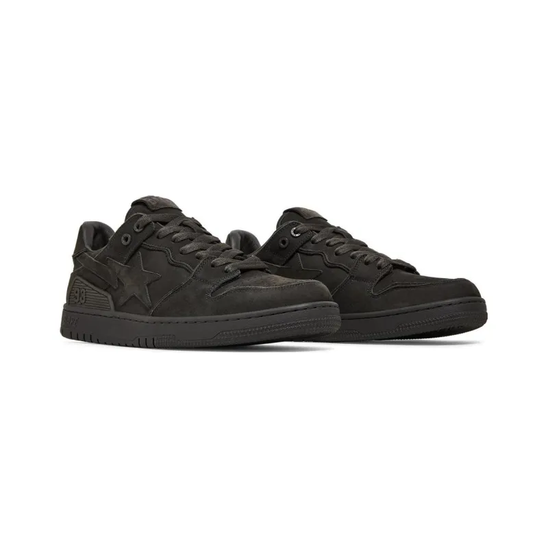 A BATHING APE SK8 STA URBAN FALL Stylish Skateboarding Shoes Men's Black-3