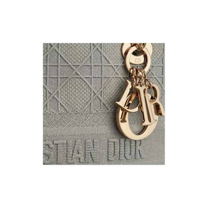 DIOR Lady DiorLady D Lite Canvas Lady Dior Bag, Handbag, Shoulder Bag, Crossbody Bag Medium Size Women's Stone Gray-3