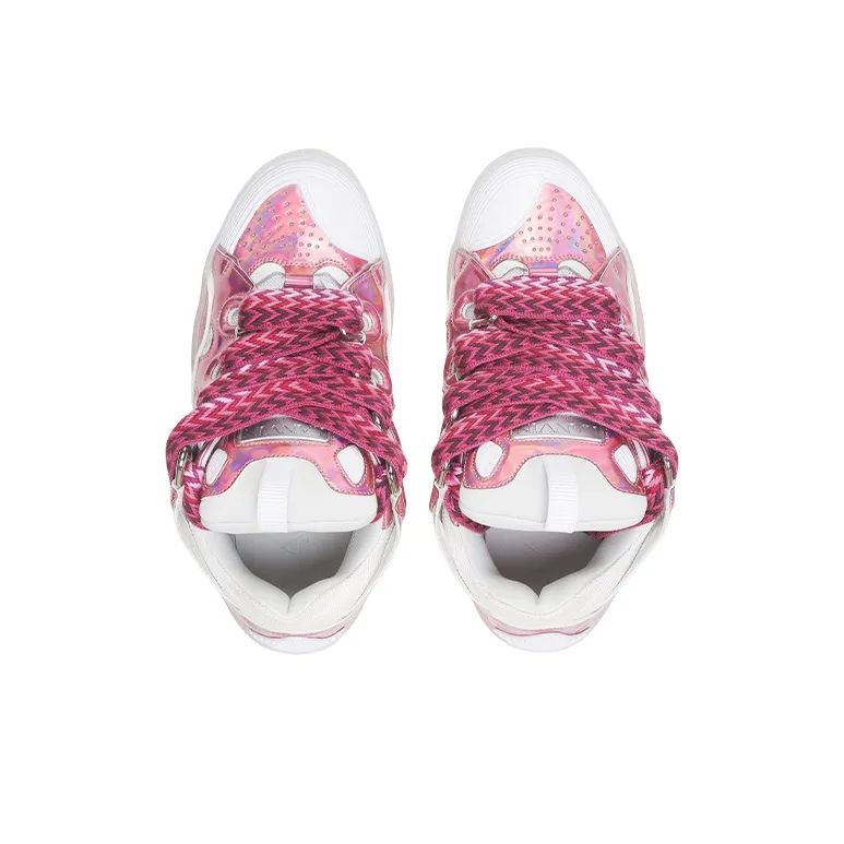 Lanvin Women's Curb Sneaker 'Metallic Pink'-3