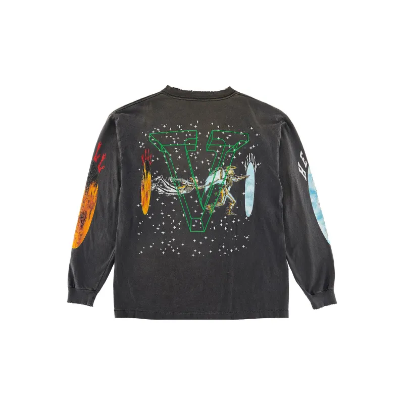 SAINT Mxxxxxx X Vlone Skull L/S T Shirt-1