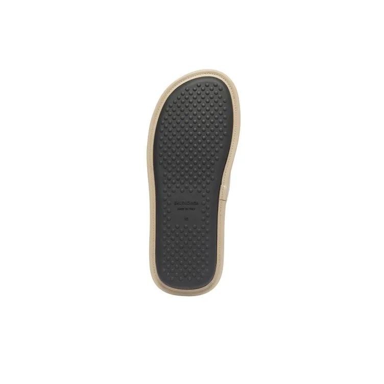 Balenciaga Calf Leather Home Slippers 'Beige'-6