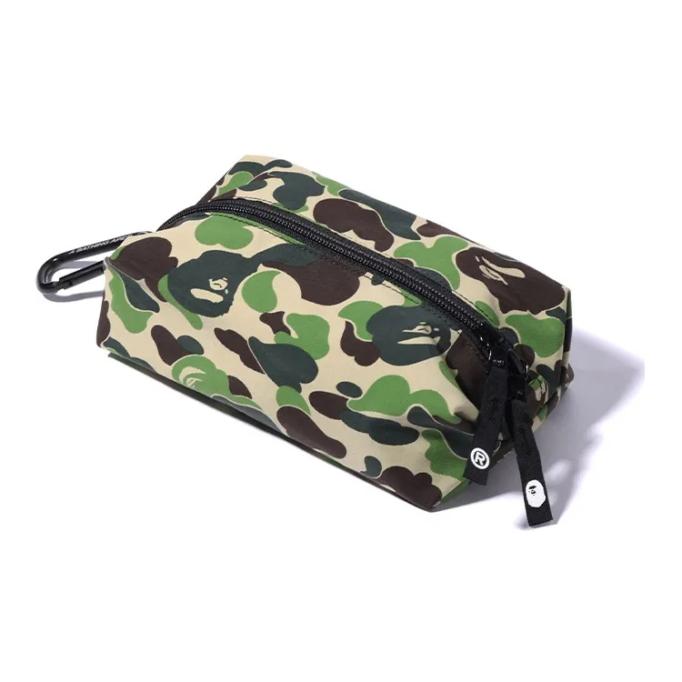 A BATHING APE Nylon Clutch Unisex Green-1