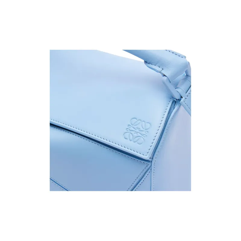 LOEWE Puzzle Bag In Satin Calfskin Olympic Blue-5