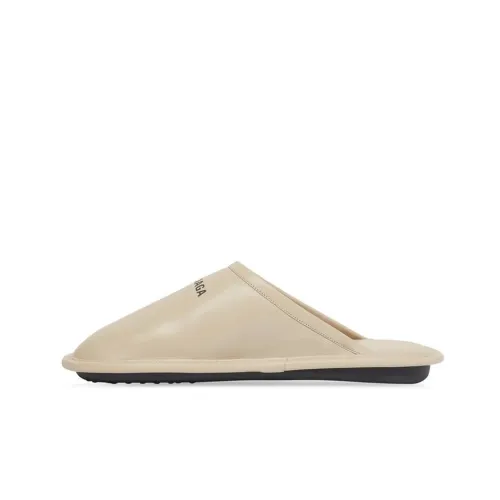 Balenciaga Calf Leather Home Slippers 'Beige'