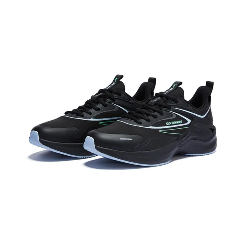 QIAODAN Thermal Cushioning Low Top Running Shoes Men's Black-1