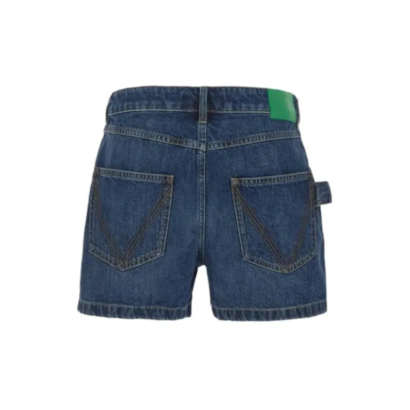 Bottega Veneta Denim Shorts Women's Blue-1