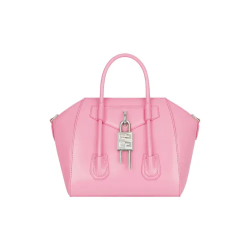 GIVENCHY Antigona Lock Calfskin Shoulder Bag, Crossbody Bag, Handbag Mini Women's Bright Pink